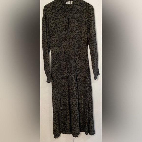 Leopard Print Long Sleeve Dress Small - Picture 10 of 12